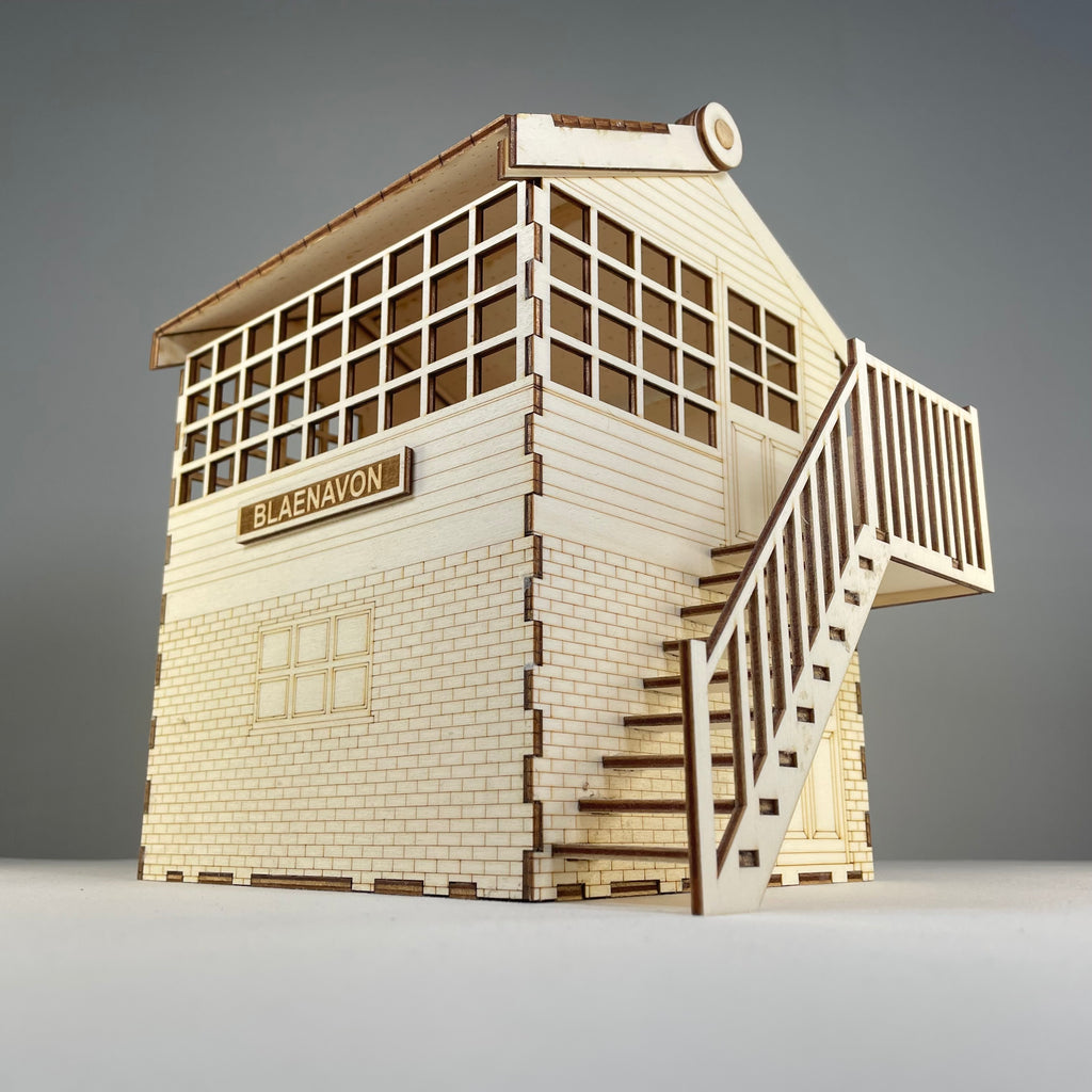 Curious Rabbit railway signal box flatpack model kit, detailed miniature railway signal box for model train layouts.