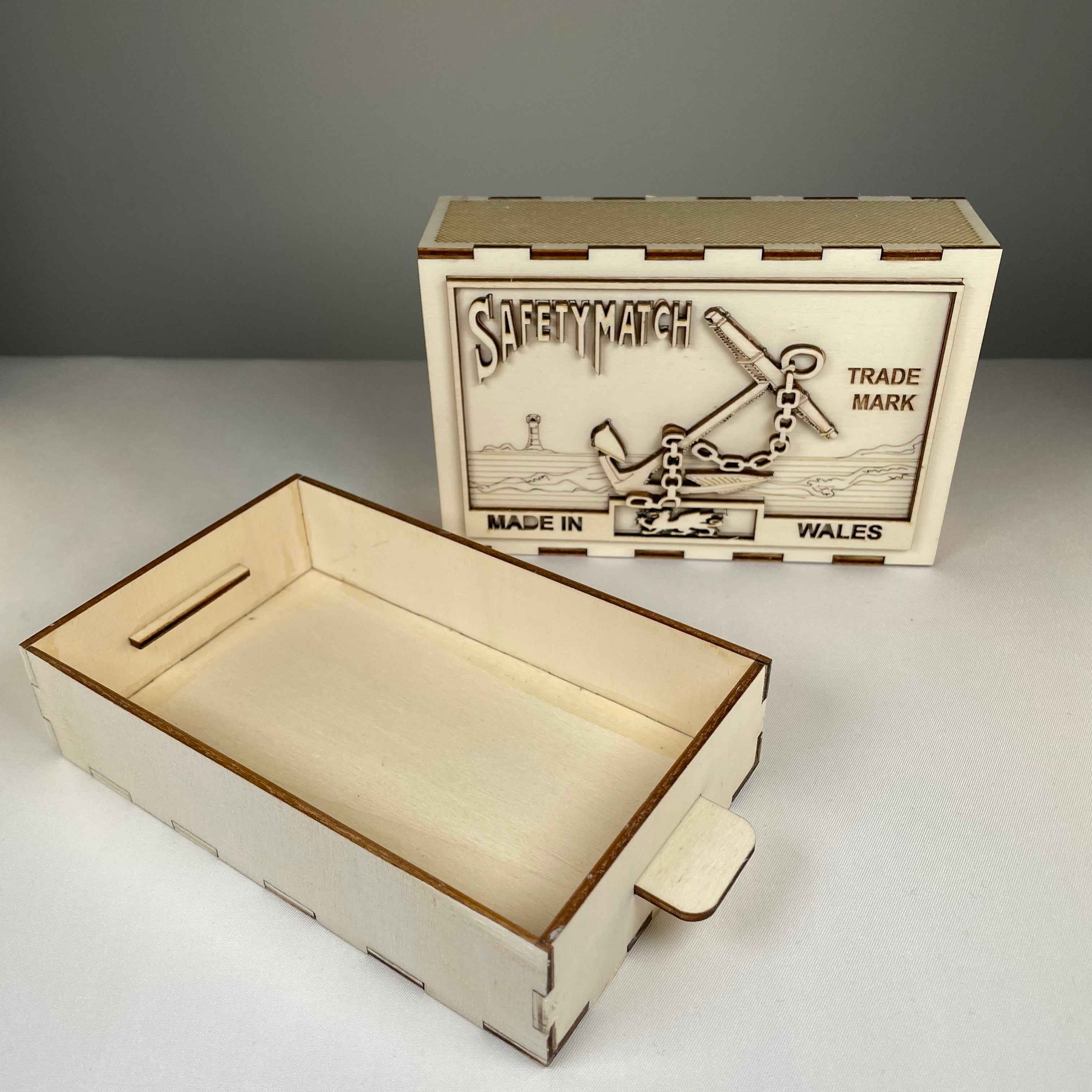 Vintage Curious Rabbit Matchbox (Anchor) flatpack model kit with colorful paper components and assembly instructions.