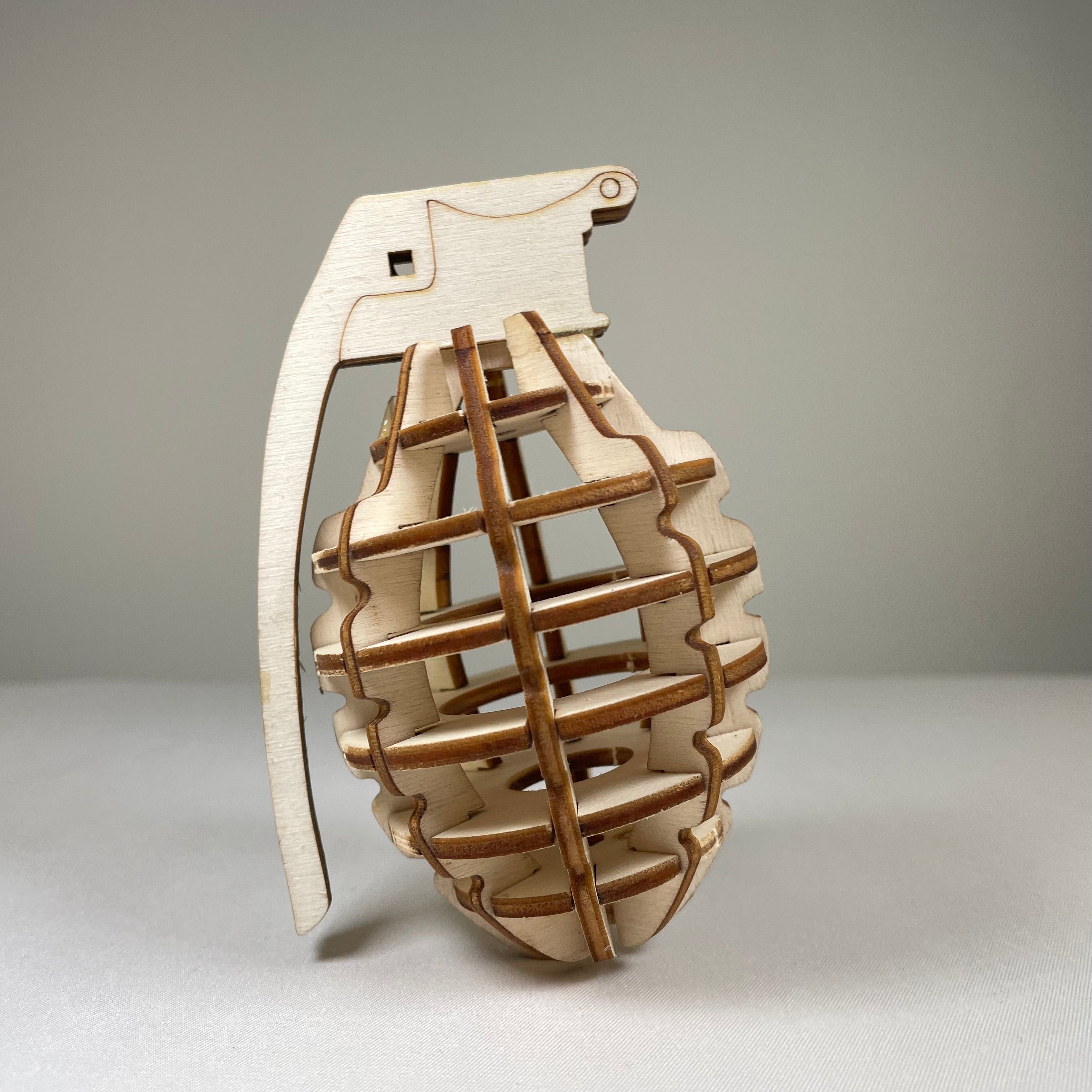 Curious Rabbit Prop Mk 2 grenade flatpack model kit for historical display or collection, detailed plastic assembly toy.