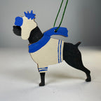 Handmade Great Dane dog pet ornament by Curious Rabbit, featuring detailed craftsmanship and festive design.