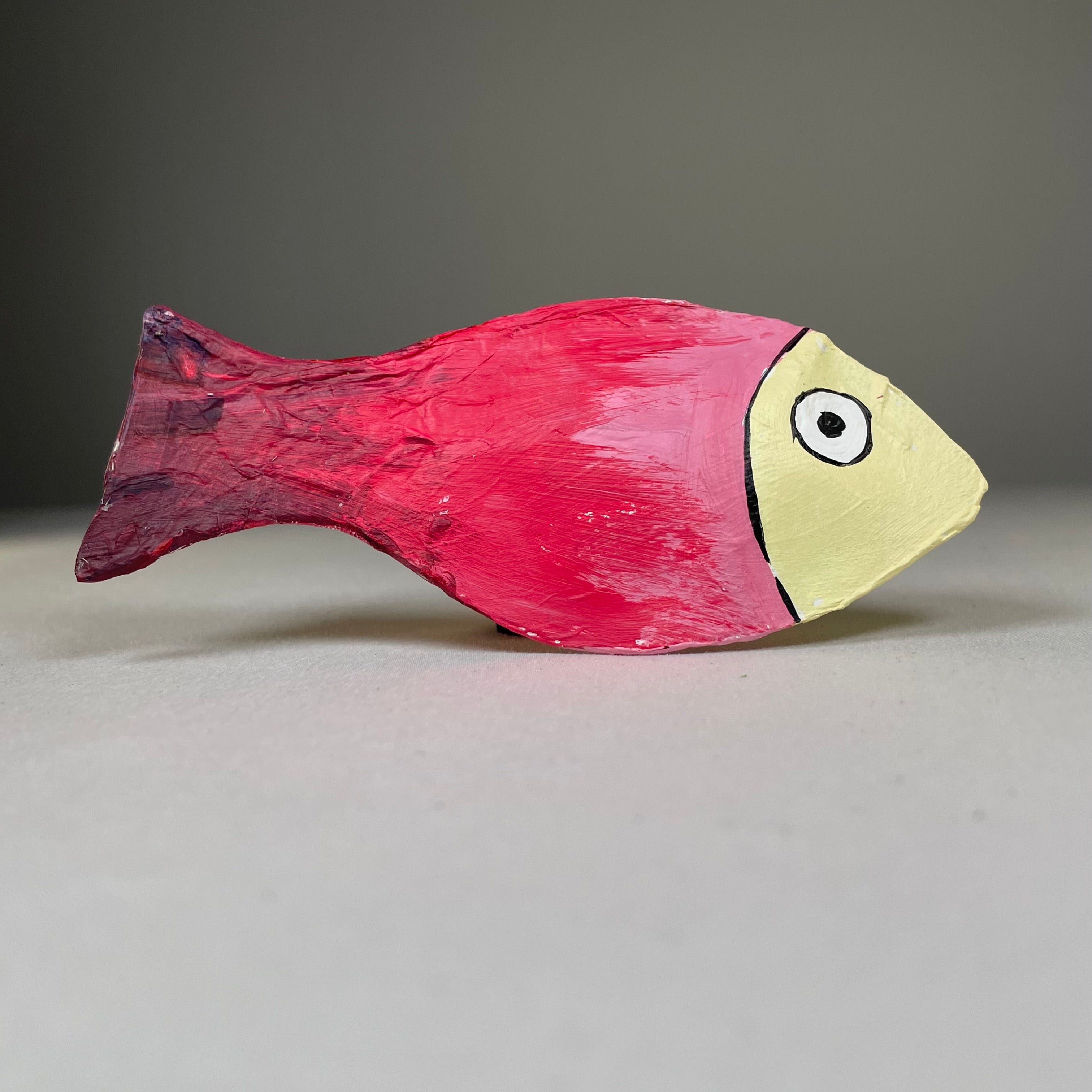 Colorful fish bauble handmade beach ornament by Curious Rabbit, featuring vibrant glass fish design for seaside decor.