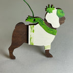 Handmade Companion Dog Bauble ornament by Curious Rabbit, featuring a charming pet-themed design for holiday decor.