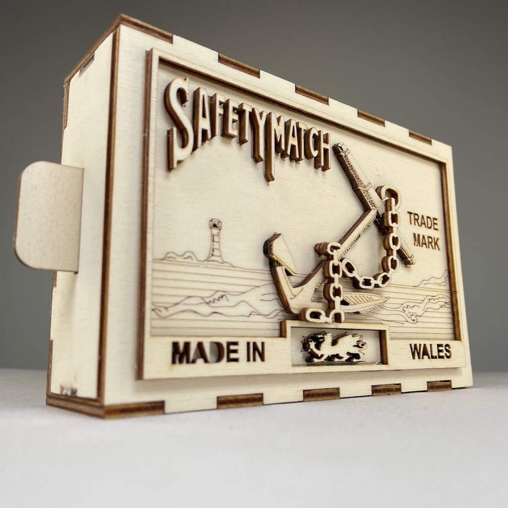 Vintage Curious Rabbit Matchbox Anchor flatpack model kit with detailed packaging, perfect for collectors and model enthusiasts.