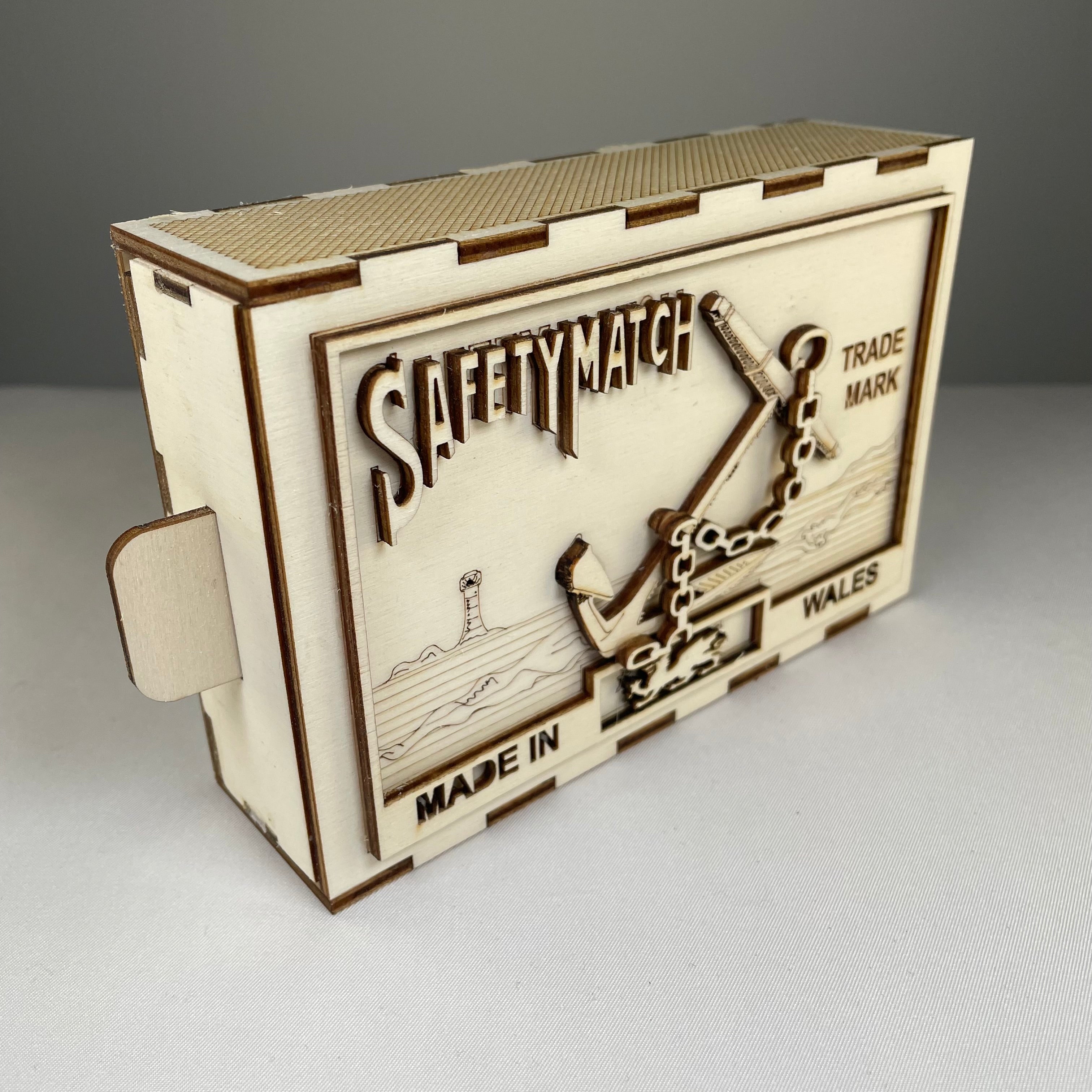 Vintage Curious Rabbit Matchbox (Anchor) flatpack model kit with colorful parts and detailed packaging.