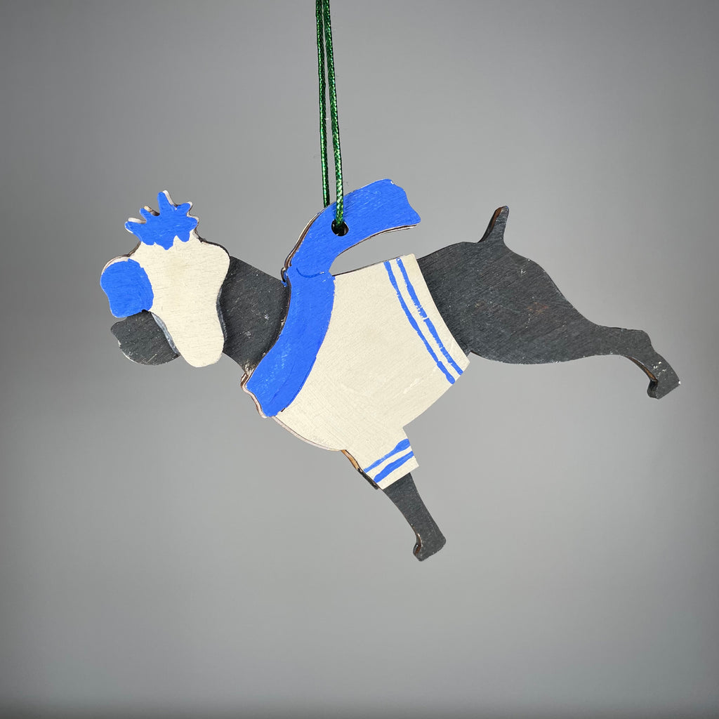 Handmade Great Dane dog ornament by Curious Rabbit, a detailed pet-themed decorative bauble for dog lovers.