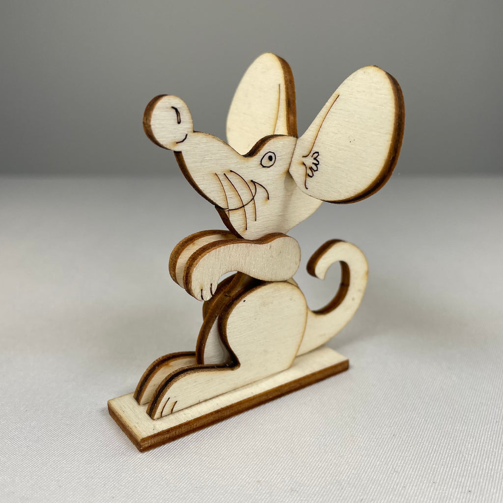 Handmade Curious Rabbit mouse ornament featuring detailed pet-inspired design, perfect for pet lovers and home decor.