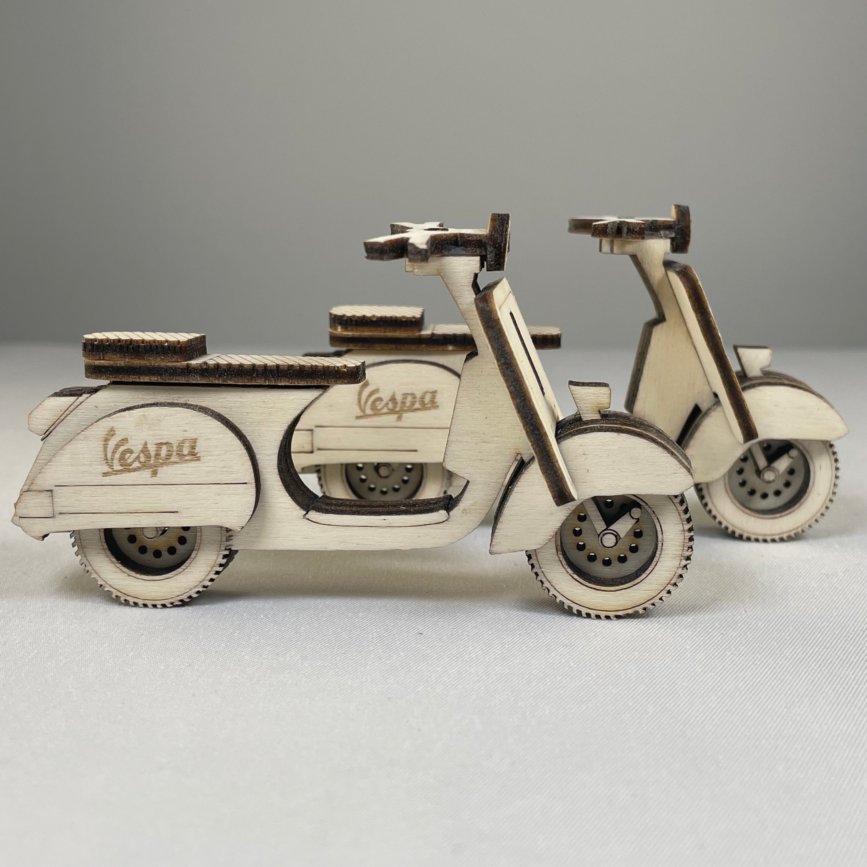 Handmade vintage retro scooter bauble ornament by Curious Rabbit, featuring detailed craftsmanship and nostalgic design.
