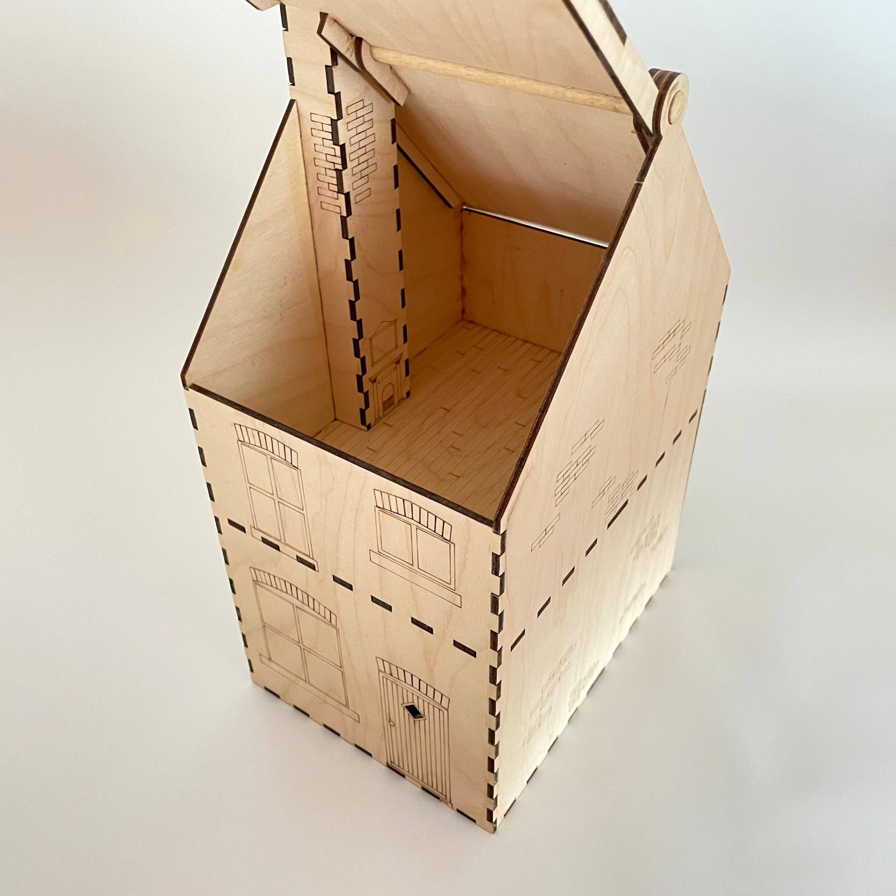 Victorian terraced house flatpack model kit by Curious Rabbit, detailed architecture miniature for assembly and display.