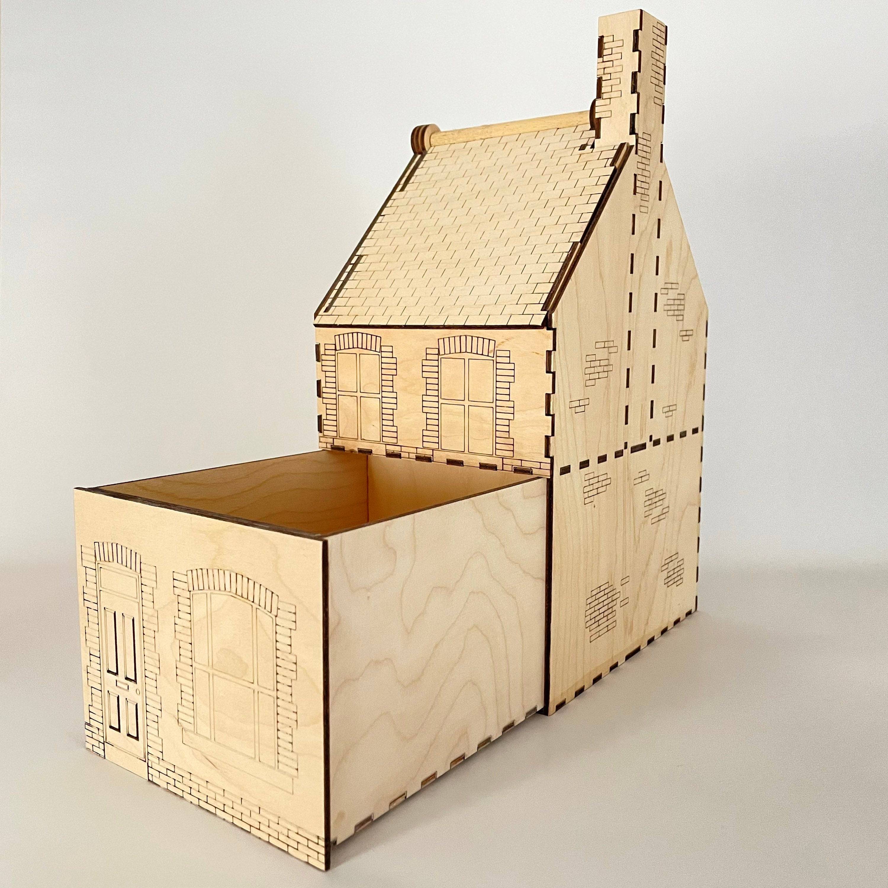 Victorian terraced house flatpack model kit by Curious Rabbit, detailed architecture of 19th-century residential building.