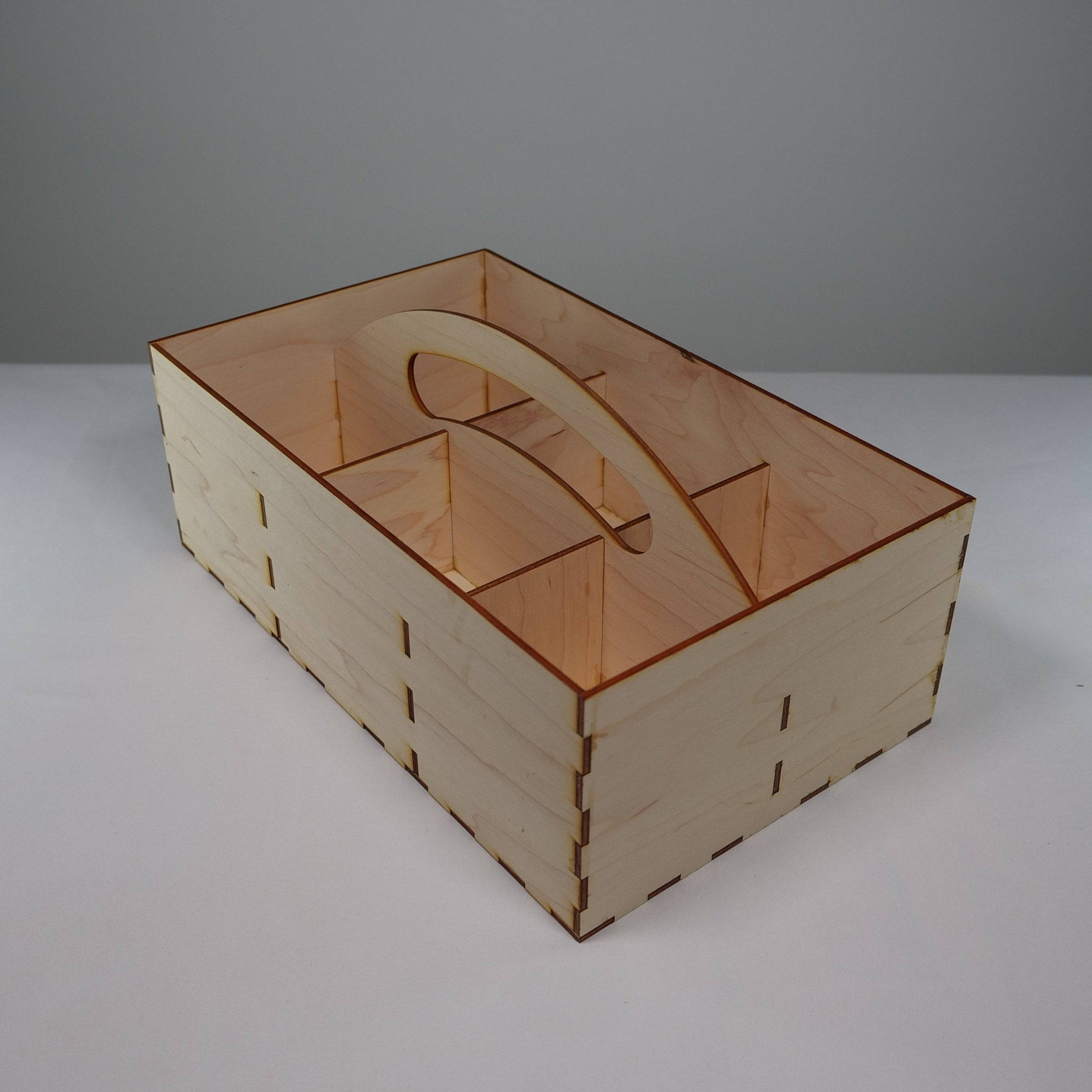 Curious Rabbit garden seedbox with handle, flatpack model kit for storing gardening seeds, made of durable material.