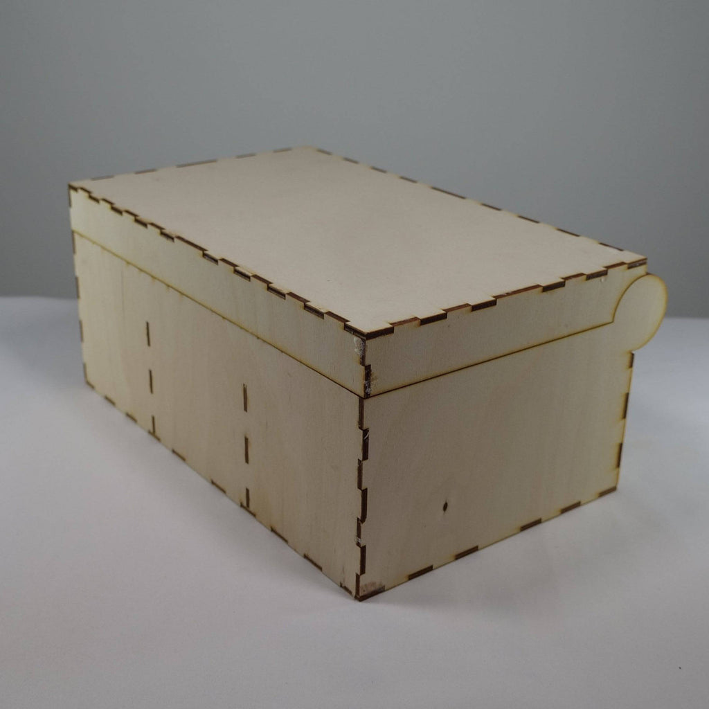 Curious Rabbit garden seedbox with lid, flatpack model kit for storing seeds and gardening tools, made of durable material