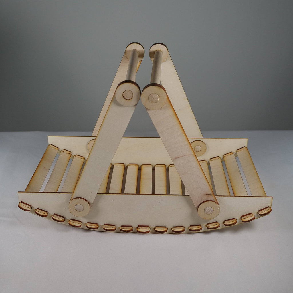 Curious Rabbit garden Trug Picnic Basket flatpack model kit, natural woven design perfect for outdoor dining or garden decor.