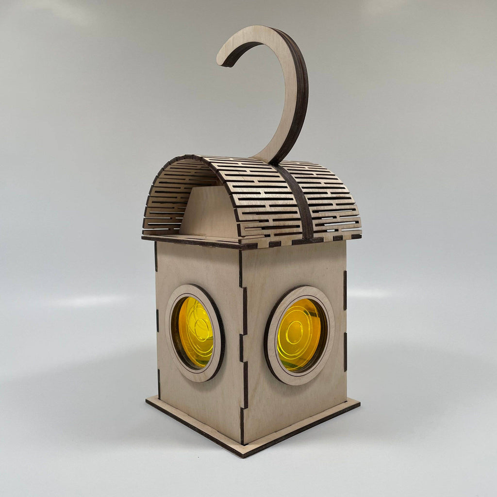 Curious Rabbit Railway Roadside Lamp flatpack model kit showing a detailed miniature railway lamp for model train setups.