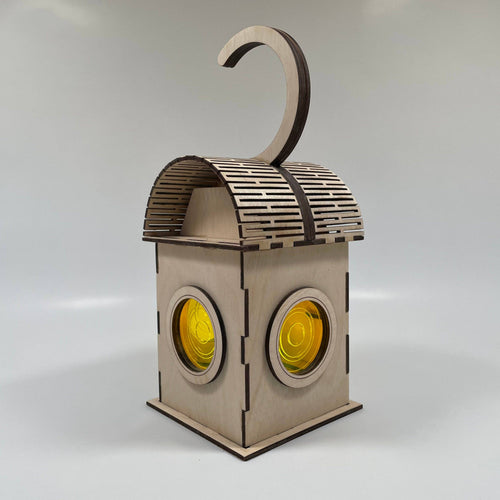 Curious Rabbit Railway Roadside Lamp flatpack model kit showing a detailed miniature railway lamp for model train setups.
