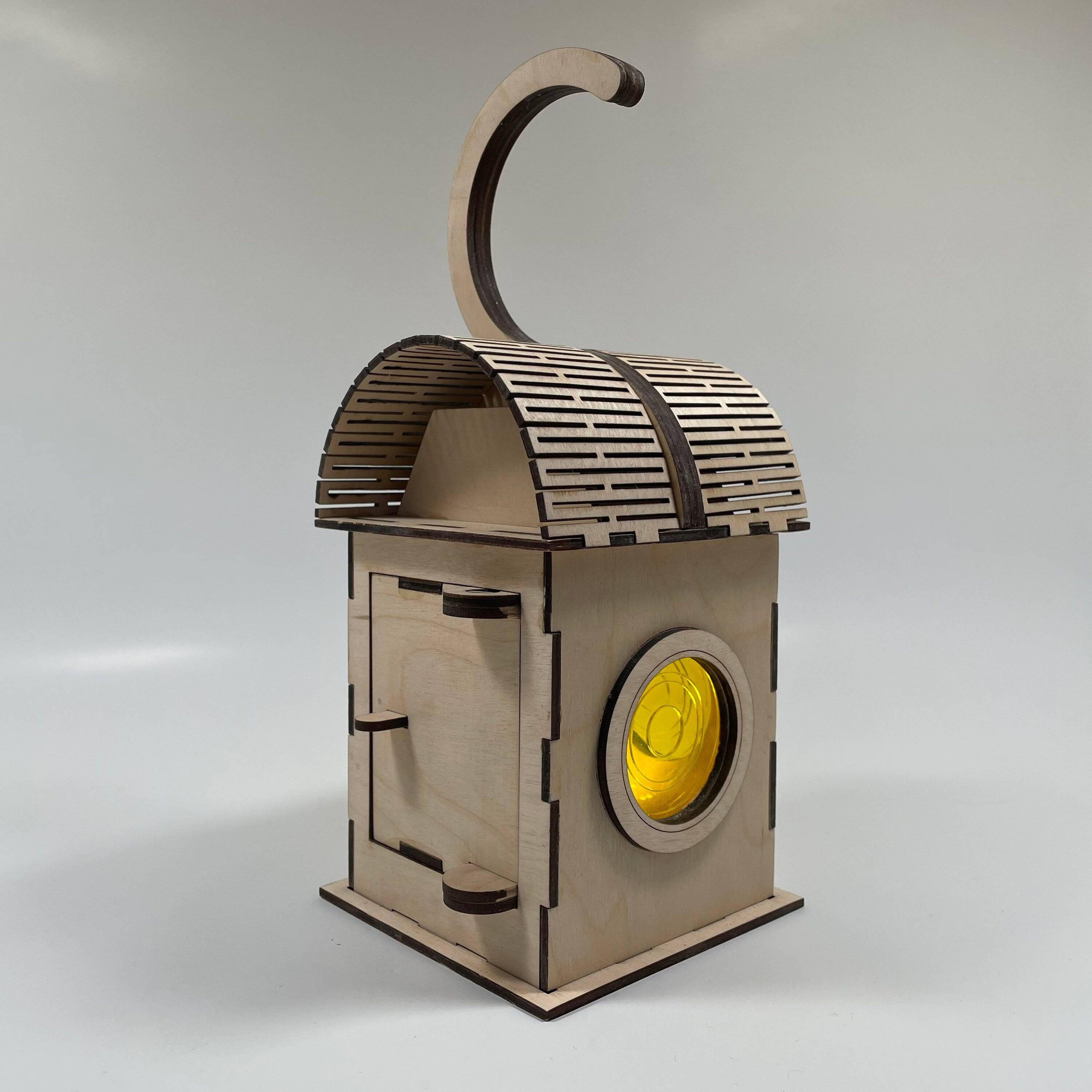 Curious Rabbit Railway roadside lamp flatpack model kit with detailed miniature lamp post for railway scenery.