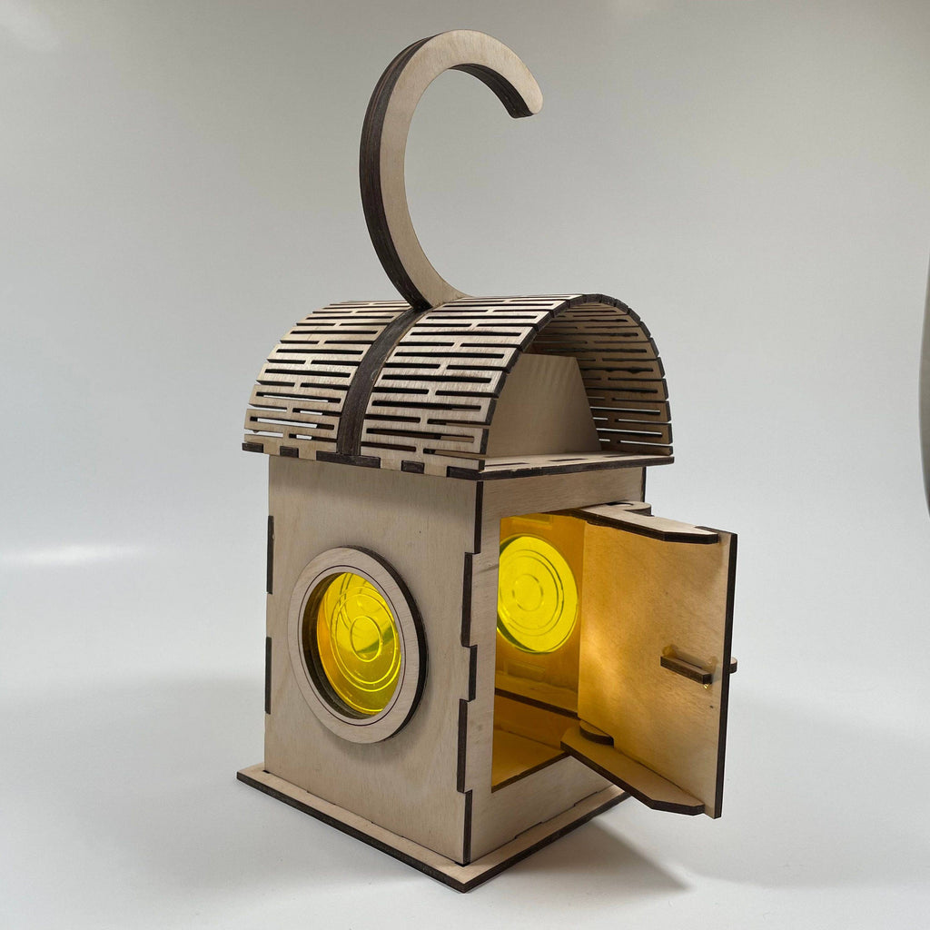 Curious Rabbit Railway Roadside Lamp Flatpack Model Kit showing a detailed miniature railway lamp for model train setups.