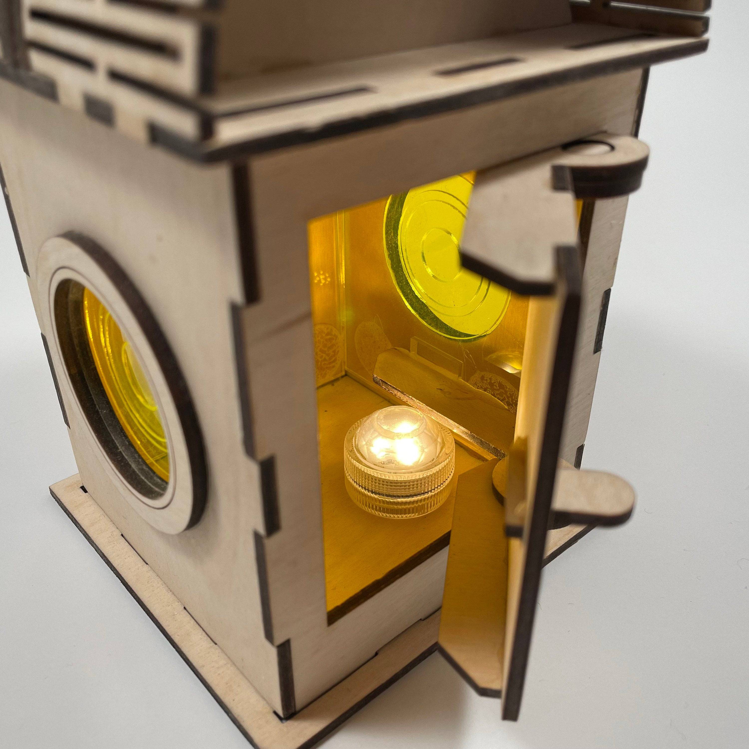 Curious Rabbit Railway Roadside Lamp flatpack model kit, detailed railway accessory for model train setups.